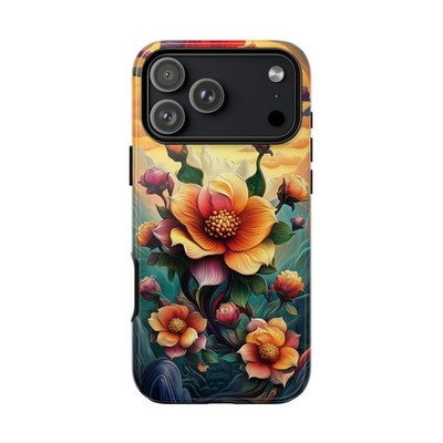 Phone Ink - iPhone/Galaxy/Pixel Case - Ikebana Abstract Orange Flower