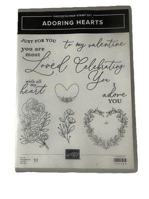 Stampin Up Photopolymer Stamp Set Adoring Hearts 162563 VALENTINES Love