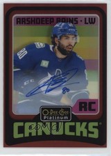 2024-25 O-Pee-Chee Platinum Retro Rookies Red Auto Arshdeep Bains #R83 Auto nw2