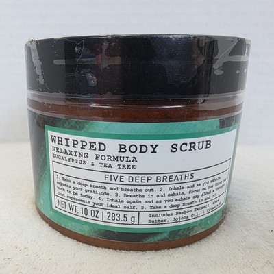 Five Deep Breaths Whipped Body Scrub with Eucalyptus & Tea Tree Oil (10 oz) NEW