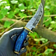 Handmade Damascus Steel Fixed Blade Bowie Knife Buck Hunting Survival Tactical