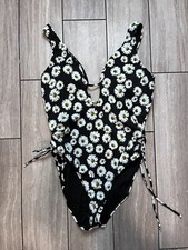 Swimsuits For All Women's Plus Size A-List Plunge One Piece Swimsuit Sunflower