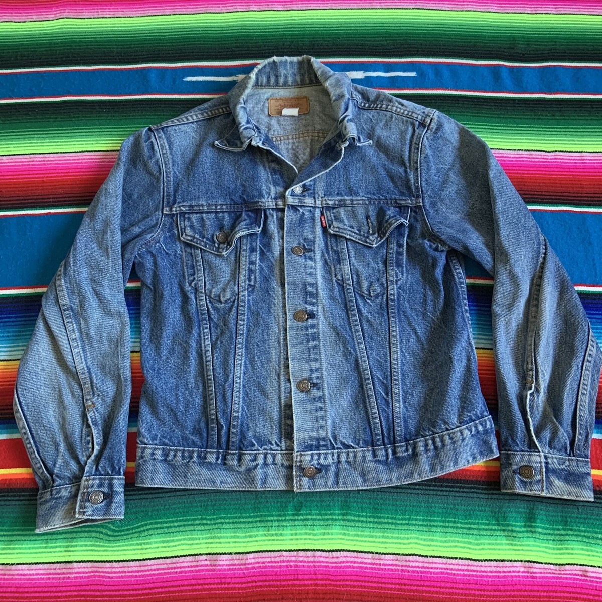 Vintage 70s/80s LEVIS Type 3 Denim Trucker Jacket Size 40 Blue | eBay Vintage 70s/80s LEVIS Type 3 Denim Trucker Jacket Size 40 Blue | eBay