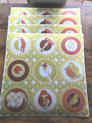 IKEA placemats 14.5'' x 14.5'' square from the BUSIG line (Discontinued) 4 Gold 