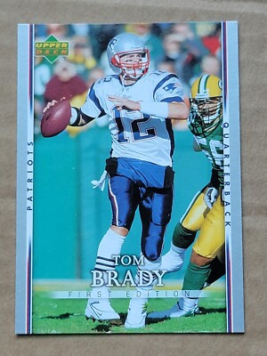 2007 upper deck first edition football cards 2007 UPPER DECK FIRST EDITION TOM BRADY #56 NEW ENGLAND PATRIOTS PSA 9 MINT 56698429