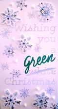 Papyrus 3D Snowflakes Green Christmas Money Enclosure Christmas Greeting Card