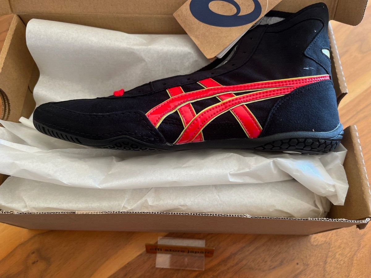 ASICS Wrestling Shoes 1083A001 Black x red gold Successor to ASICS