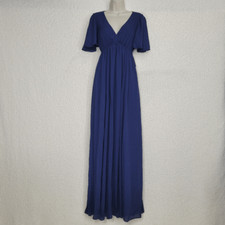 Show Me Your Mumu Rich Navy Crisp Emily Empire Maxi Dress XX-Small