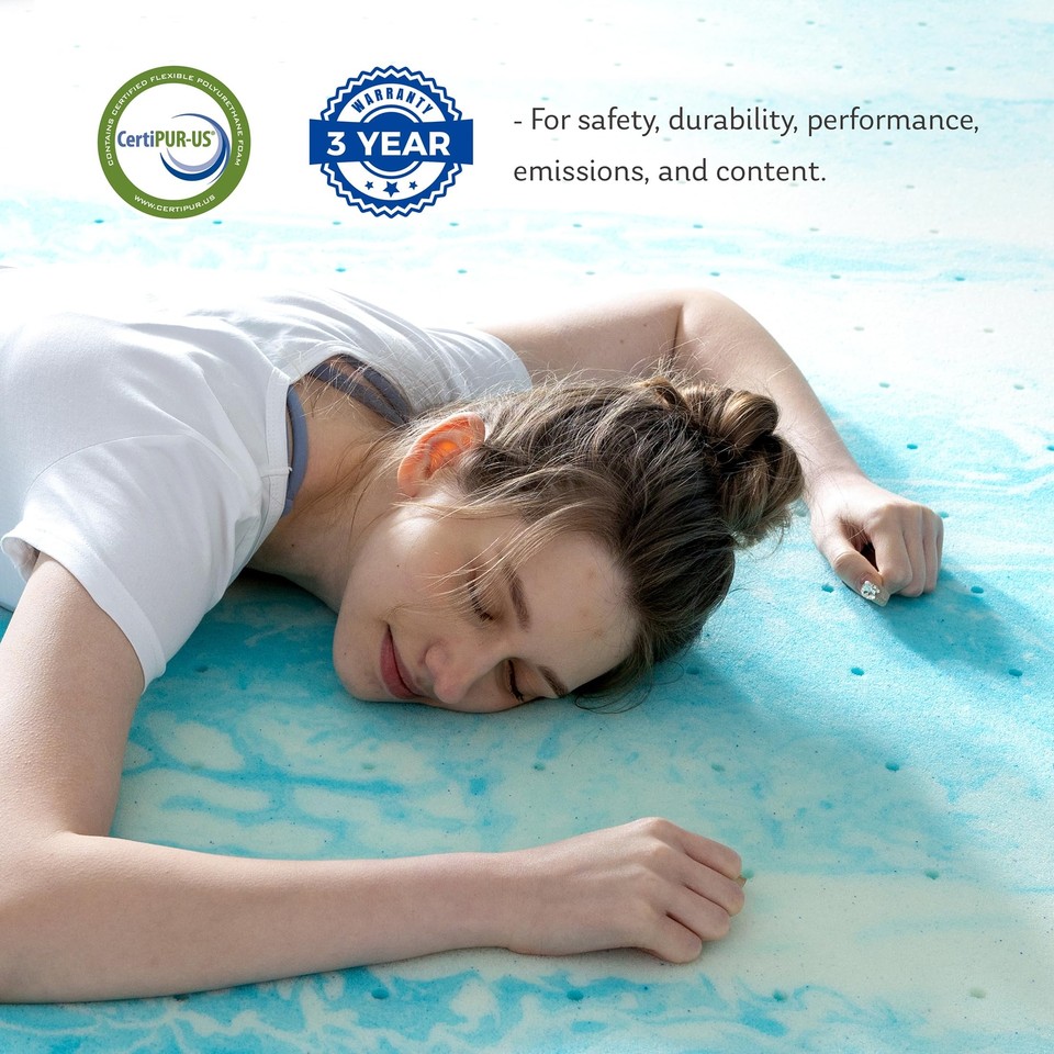 Queen Mattress Topper 3 Inch Memory Foam Mattress Topper with Cooling