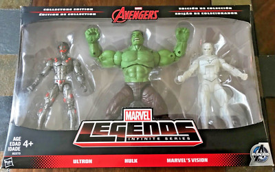 Avengers MARVEL LEGENDS 3 Figure Pack: Ultron, White Vision, Hulk, Defenders