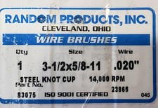 LOT of 3 Random Products 83075 Steel Knot Cup Wire Brush 3-1/2" X 5/8-11  .020