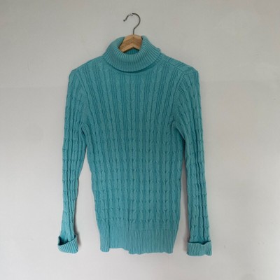 Vintage St John's Bay Damen Rollkragenpullover hellblau (Größe S)