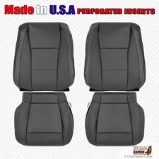 2015 -2017 Ford F150 Lariat Driver Passenger Perforated Leather Seat Cover Black