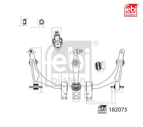 Lenker, RadaufhäNgung Febi Bilstein 182075 Unten-image