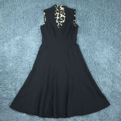 Eliza J Dress Womens Black Empire Waist Sleeveless V-Neck