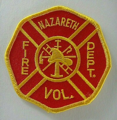 Nazareth, PA Volunteer Fire Dept Shoulder Embroidered Patch -new | eBay