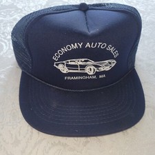 Vintage Economy Auto Sales Automotive Car Snapback Hat Cap Framingham, MA
