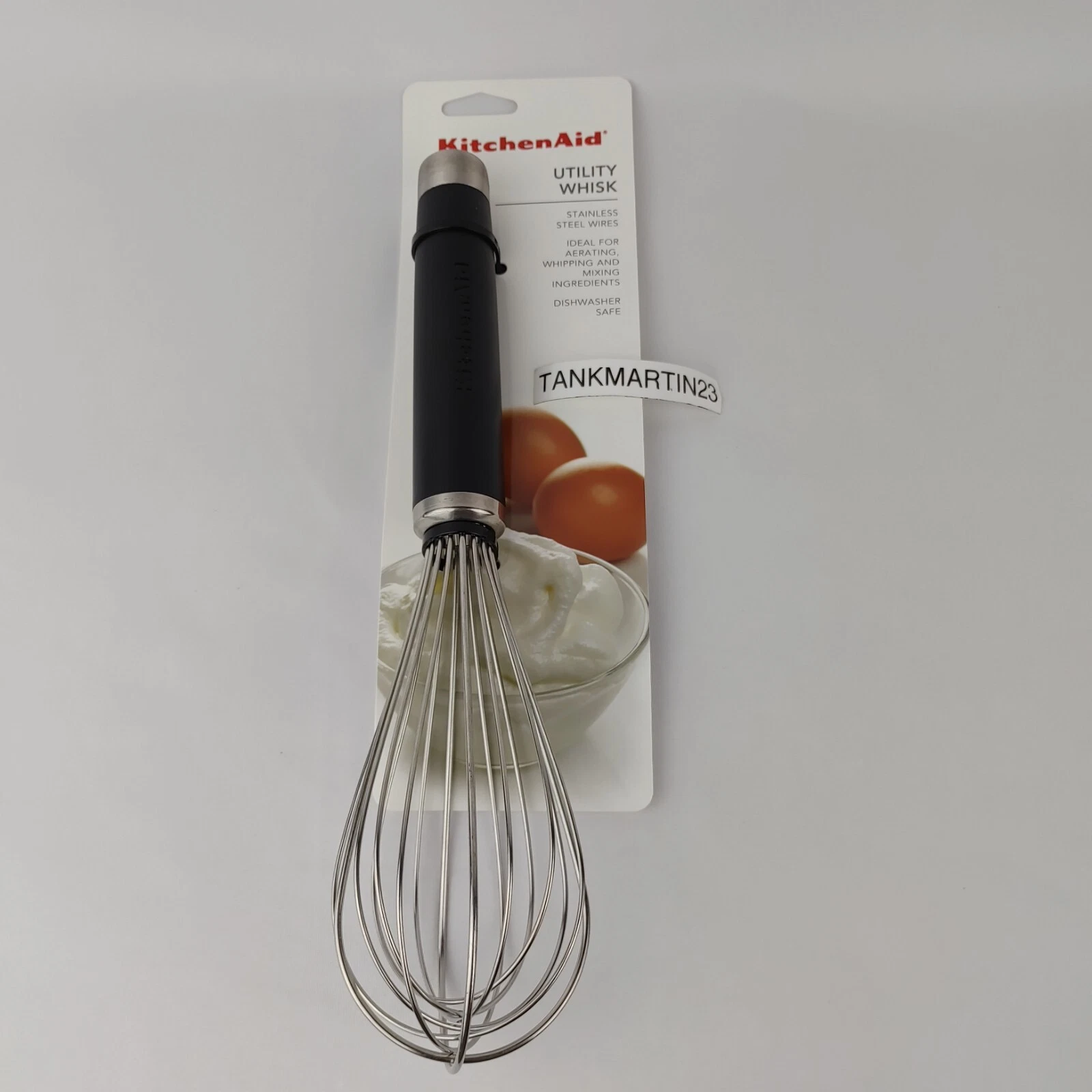 KitchenAid Black Utility Whisk KO060OHOBA Whipping Mixing Aerating Matte