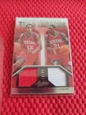 2012-13 Absolute Team Tandems Evan turner / Thanddeus Young Dual Jersey #ed/49
