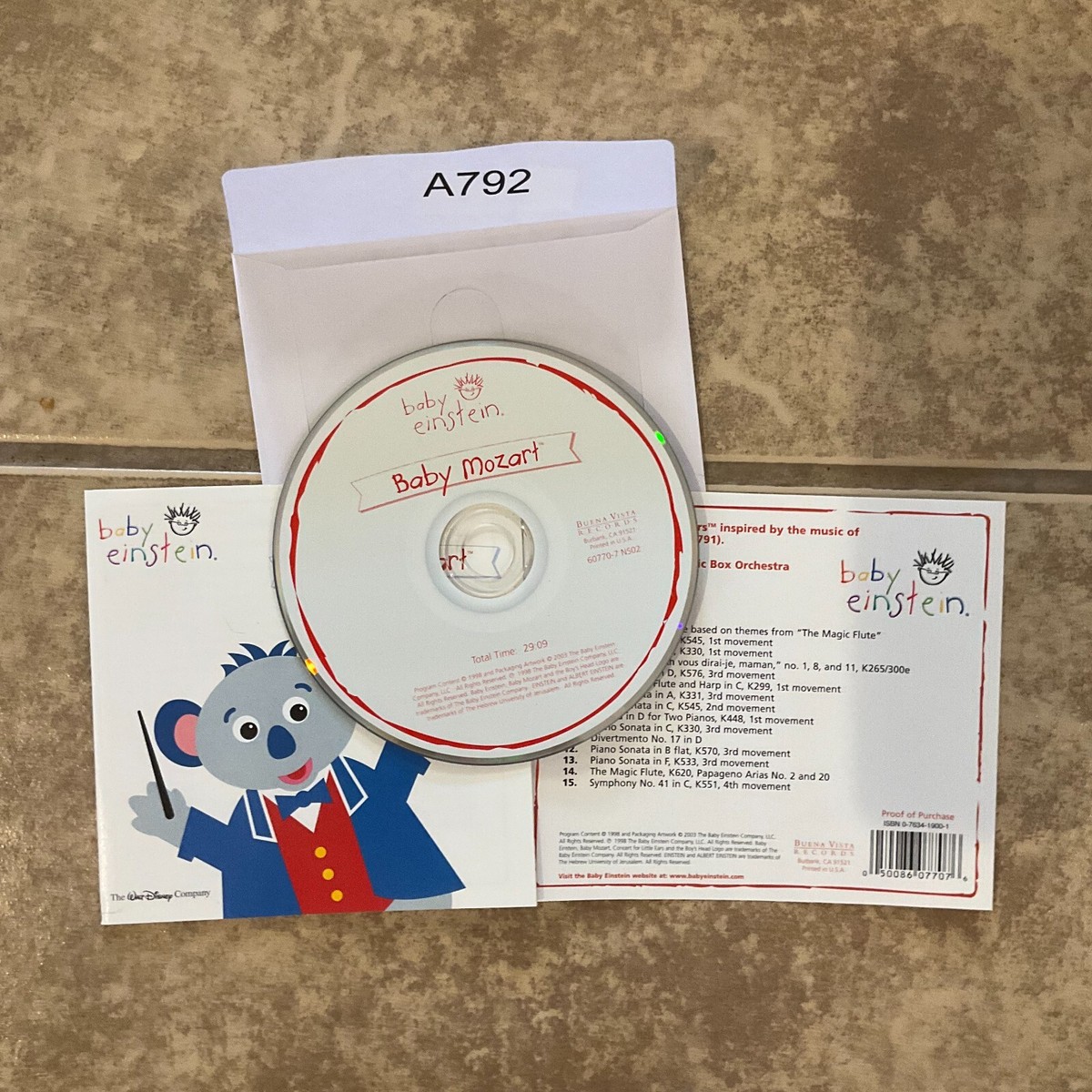 Baby Einstein: Baby Mozart by Baby Einstein (CD, 2002 No Case No