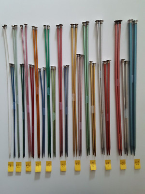 21 Complete Sets Single Point Knitting Needles Boye, Bates, other, 14'', 10''  KN7