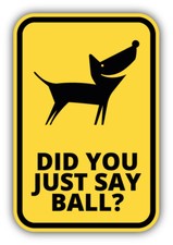 Funny Dog Warning Sign Car Bumper Sticker Decal - ''SIZES''