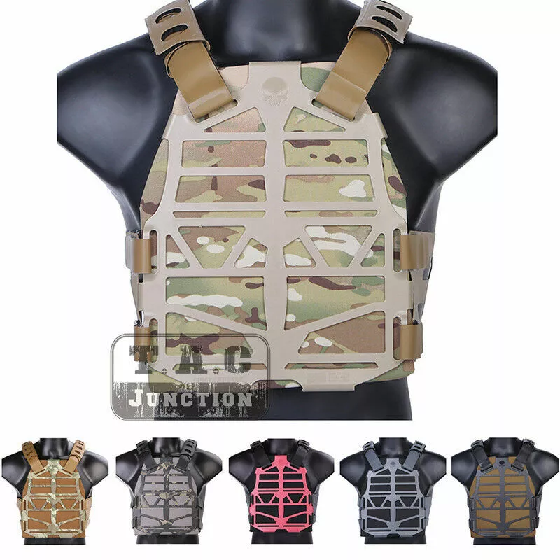 Emerson Tactical Skeleton Armor Frame Plate Carrier Vest + Plates  Lightweight