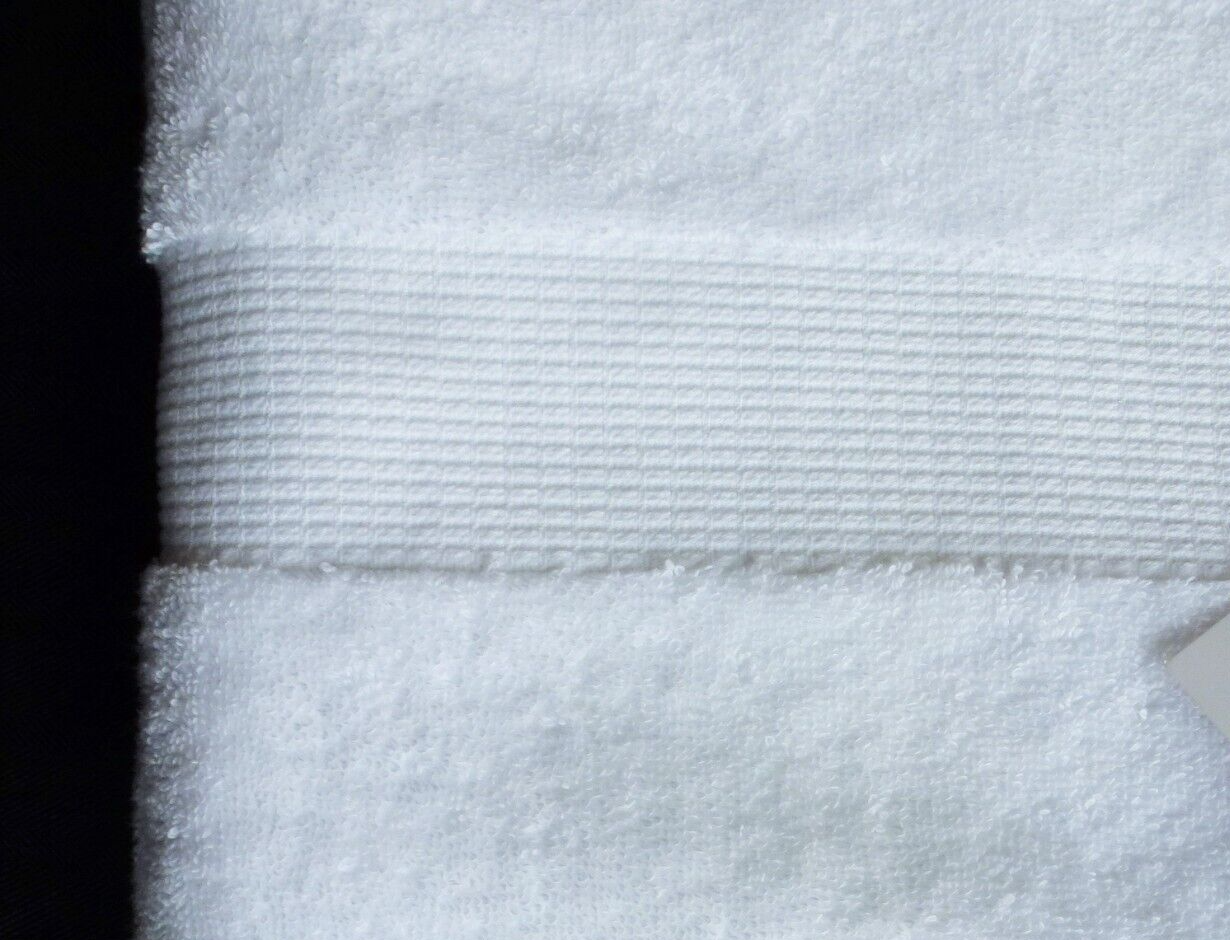 New UGG Set of 2 Martis HAND TOWELS White 100 Organic Cotton 16" x 28