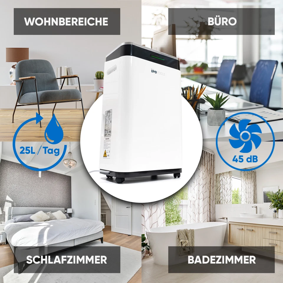 Luftentfeuchter Entfeuchter Raumentfeuchter Bautrockner LED Display Timer 25L - Bild 3 von 4