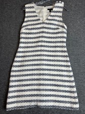 J. Crew Women's Striped Tweed Sheath Size 6 Blue/White Nautical