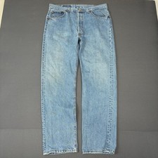 Vintage 90s Levi's 501 Light Wash Jeans Men's Size 38x32 FITS 35x31 Made USA