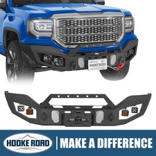 Hooke Road Front Bumper W Winch Plate Fit 2016 2017 2018 Gmc Sierra 1500 Trucks Hooke Road Front Bumper W Winch Plate Fit 2016 2017 2018 Gmc Sierra 1500 Trucks