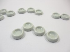 Set Of 4 White Pet Food Bowl Plate 15mm Dollhouse Miniatures Animal Supply 12802