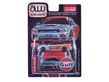 2021 DODGE CHARGER SRT HELLCAT 01 "GULF OIL" 1/64 DIECAST BY AUTO WORLD CP8084