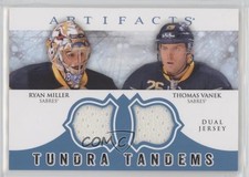 2012-13 Artifacts Tundra Tandems Dual Jerseys Blue Ryan Miller Thomas Vanek 0o5t