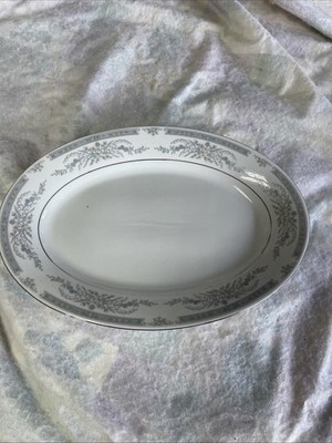 Crown Ming Fine China Jian Shiang Diana 14  Oval Serving Bowl Elegant EUC