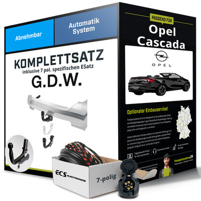 Anhängerkupplung abnehmbar für OPEL Cascada +E-Satz NEU AHK