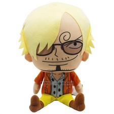 8" Authentic Toei Animation One Piece Orange Shirt Sanji Plush Stuffed Doll