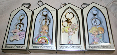 PRECIOUS MOMENTS Handbag Charm Key Chain Metal Enamel Love NIB $24.99 EACH
