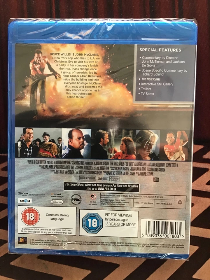 DIE HARD *NEW/Factory Sealed* Blu-ray. BRUCE WILLIS. 1988 Christmas Action!!!! - Image 3 of 4
