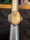 vintage sterling silver mother of pearl ring