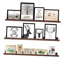 Floating Shelves Wall Mount for Wall Storage 36 Inch 36in set 3 Deep Walnut