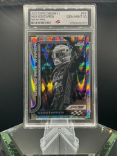 2025 Topps Chrome Formula 1 F1 #97 Max Verstappen B&W RayWave GEM MINT PTA 10🔥