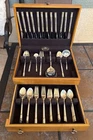 Aegean Weave Gold by Wallace Sterling Silver Flatware Set 12 Service 67 pieces