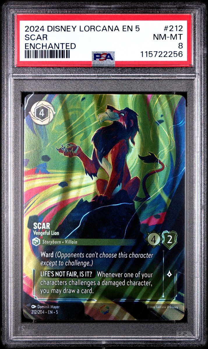 Scar - Vengeful Lion (Enchanted) 212/204 Shimmering Skies Holo for