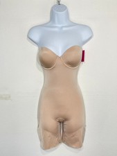NWD SPANX Women's M Suit Your Fancy Strapless Cupped Mid-Thigh Bodysuit 10156R