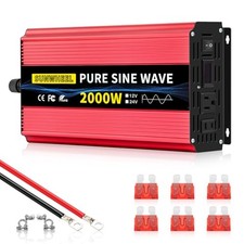 2000W Pure Sine Wave Inverter, 12V DC to 110V/120V AC Power Inverter for
