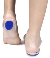 Gel Heel Pad Plantar Fasciitis Inserts Silicone Comfort Insole Shoe Foot Pain