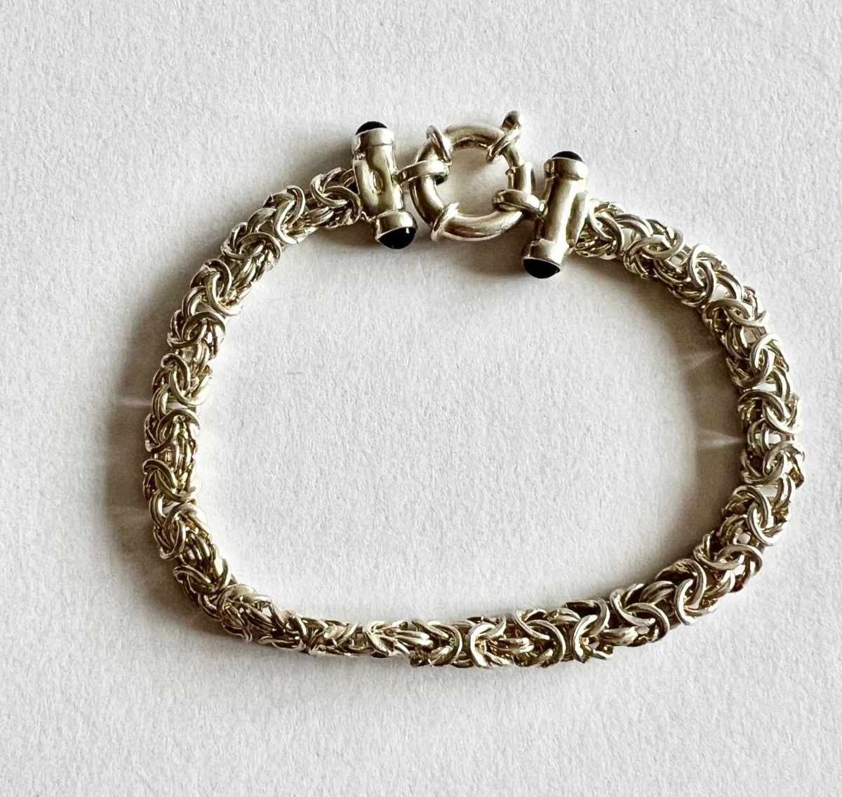 Bracelet Ancien En Argent Massif - Bijou Vintage - Occasion