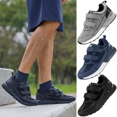 FitVille Men's Extra Wide Walking Shoes Orthopedic Sneakers w/ Adjustable Straps